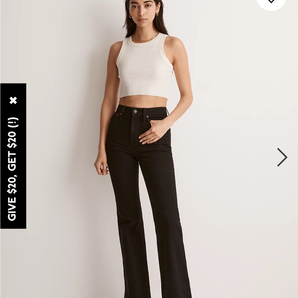 Madewell 29T black flare jeans